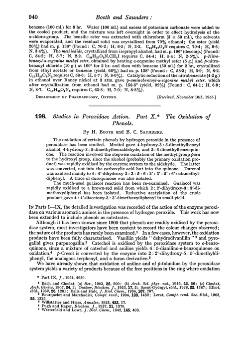 198. Studies in peroxidase action. Part X. The oxidation of phenols