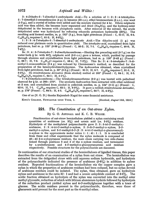 221. The constitution of an oat-straw xylan