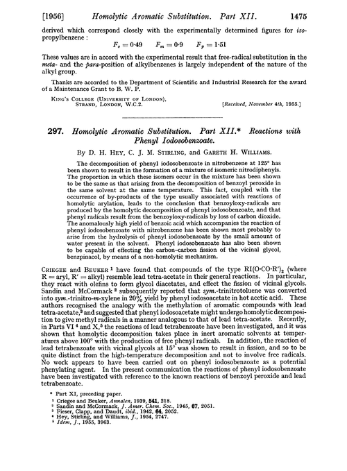 297. Homolytic aromatic substitution. Part XII. Reactions with phenyl iodosobenzoate