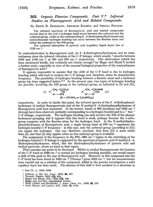 303. Organic fluorine compounds. Part V. Infrared studies on fluoropyruvic acid and related compounds
