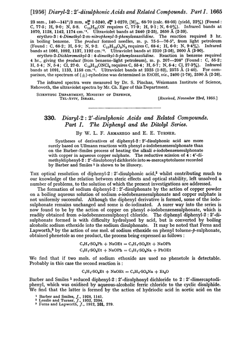 330. Diaryl-2 : 2′-disulphonic acids and related compounds. Part I. The diphenyl and the ditolyl series