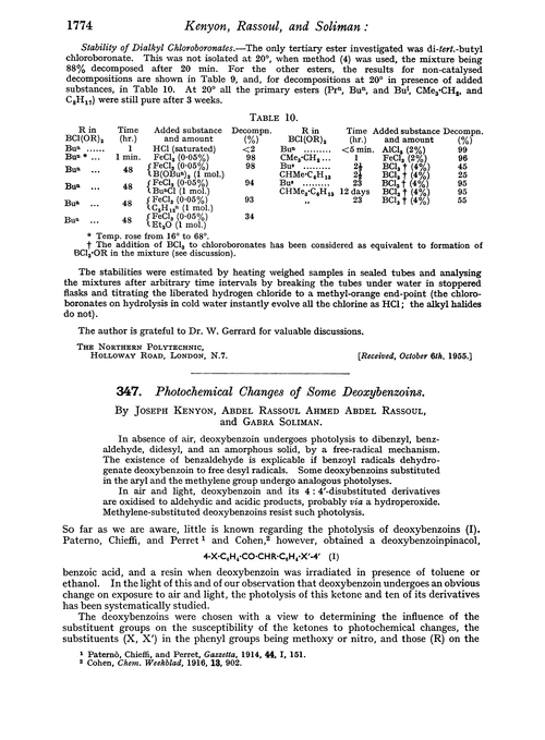 347. Photochemical changes of some deoxybenzoins