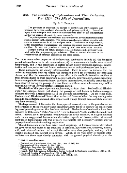 353. The oxidation of hydrocarbons and their derivatives. Part III. The rôle of intermediates