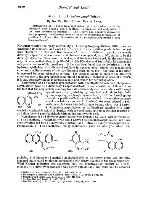 466. 1 : 8-Dihydroxynaphthalene
