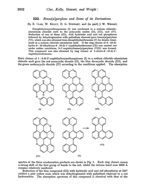 522. Benzo[a]perylene and some of its derivatives