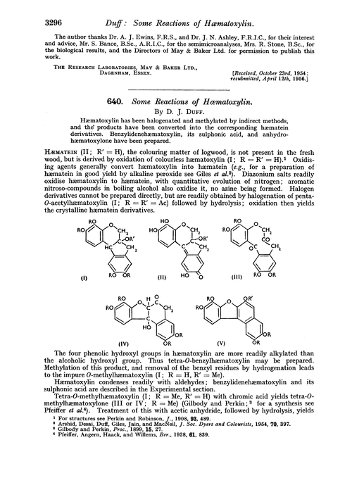 640. Some reactions of hœmatoxylin