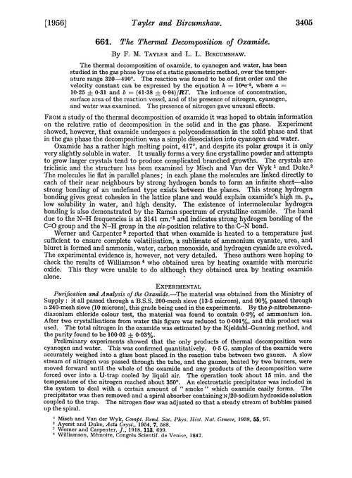 661. The thermal decomposition of oxamide