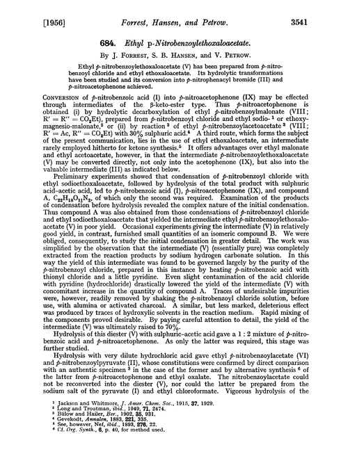 684. Ethyl p-nitrobenzoylethoxaloacetate