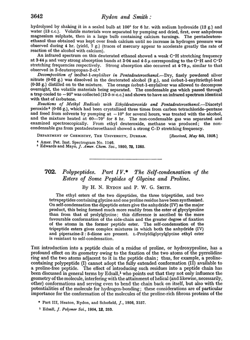 702. Polypeptides. Part IV. The self-condensation of the esters of some peptides of glycine and proline