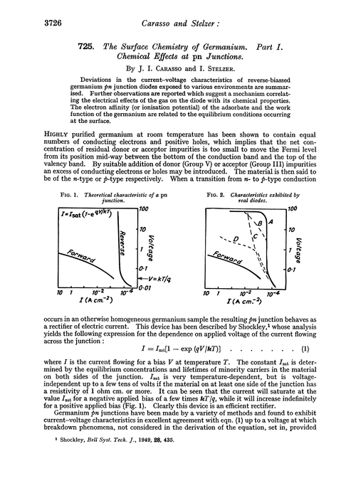 725. The surface chemistry of germanium. Part I. Chemical effects at pn junctions