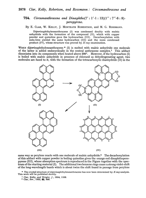 754. Circumanthracene and dinaphtho(7′ : 1′-1 : 13)(1″ : 7″-6 : 8)-peropyrene