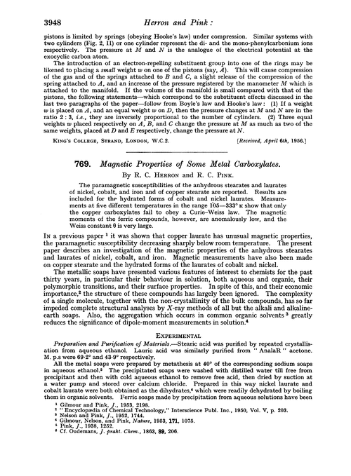 769. Magnetic properties of some metal carboxylates