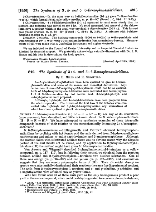 812. The synthesis of 3 : 4- and 5 : 6-benzophenanthridines