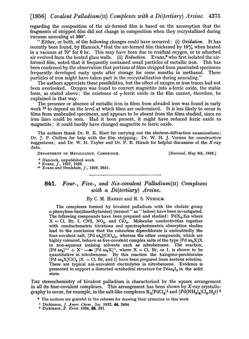 841. Four-, five-, and six-covalent palladium(II) complexes with a di(tertiary) arsine