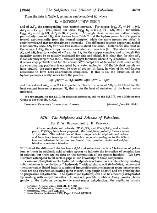 878. The sulphates and selenate of polonium