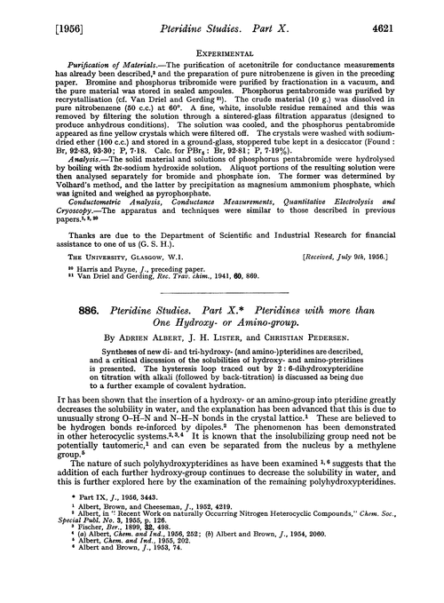 886. Pteridine studies. Part X. Pteridines with more than one hydroxy- or amino-group