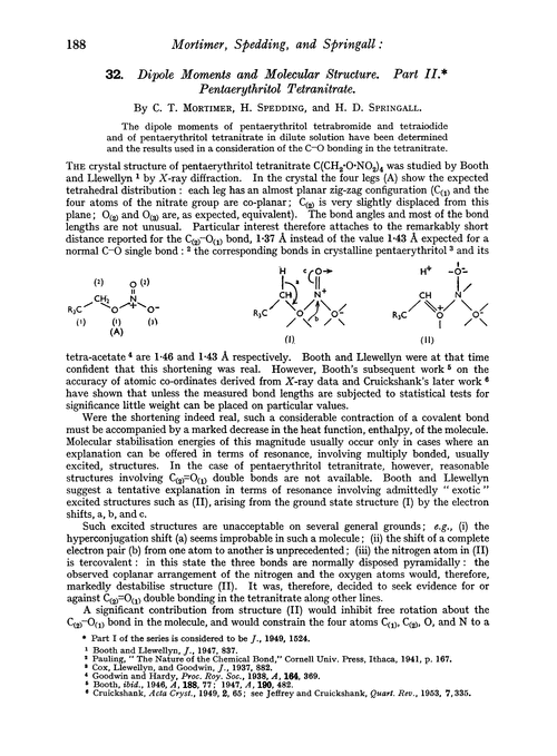 32. Dipole moments and molecular structure. Part II. Pentaerythritol tetranitrate