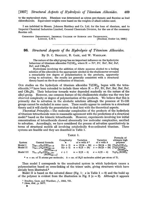 86. Structural aspects of the hydrolysis of titanium alkoxides