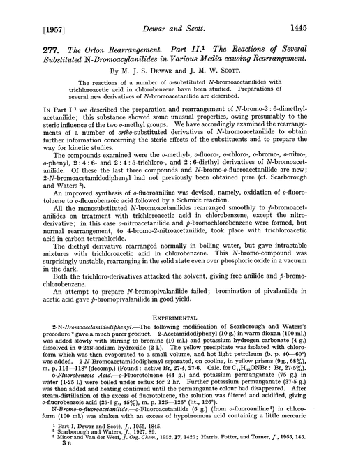 277. The Orton rearrangement. Part II. The reactions of several substituted N-bromoacylanilides in various media causing rearrangement