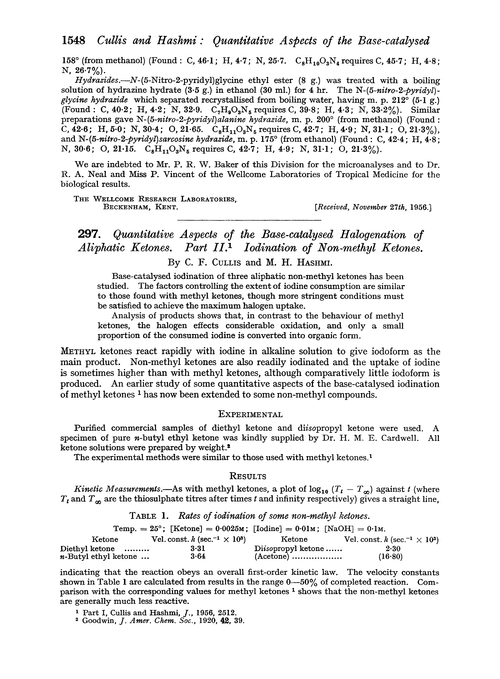 297. Quantitative aspects of the base-catalysed halogenation of aliphatic ketones. Part II. Iodination of non-methyl ketones