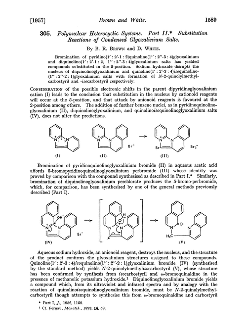 305. Polynuclear heterocyclic systems. Part II. Substitution reactions of condensed glyoxalinium salts