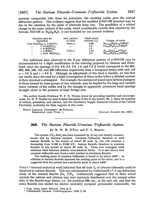 349. The barium fluoride–uranium trifluoride system