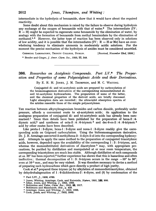 386. Researches on acetylenic compounds. Part LV. The preparation and properties of some polyacetylenic acids and their derivatives