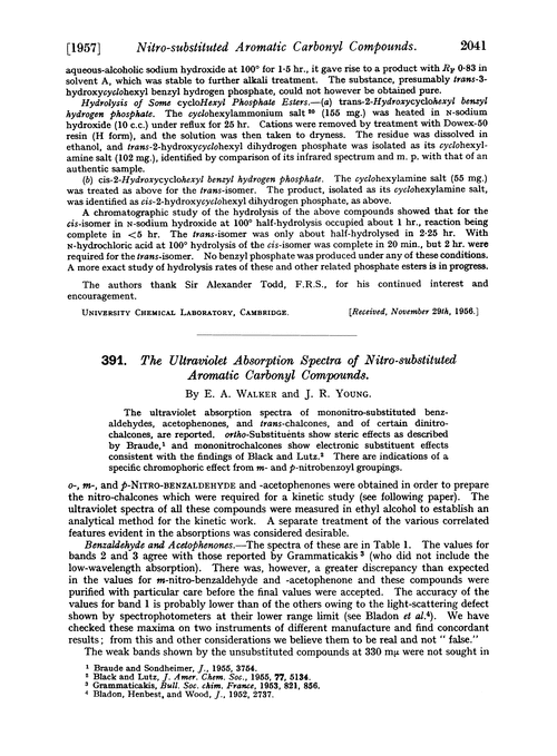 391. The ultraviolet absorption spectra of nitro-substituted aromatic carbonyl compounds