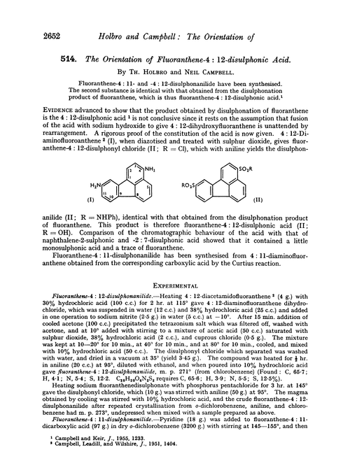 514. The orientation of fluoranthene-4 : 12-disulphonic acid