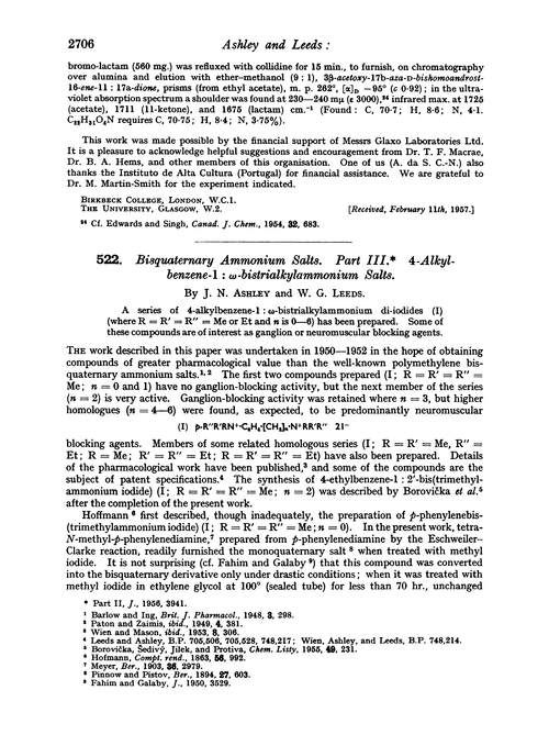 522. Bisquaternary ammonium salts. Part III. 4-Alkylbenzene-1 : ω-bistrialkylammonium salts