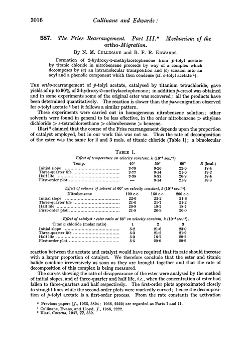 587. The Fries rearrangement. Part III. Mechanism of the ortho-migration