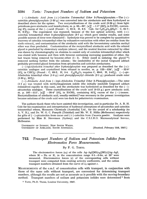 712. Transport numbers of sodium and potassium iodides from electromotive force measurements