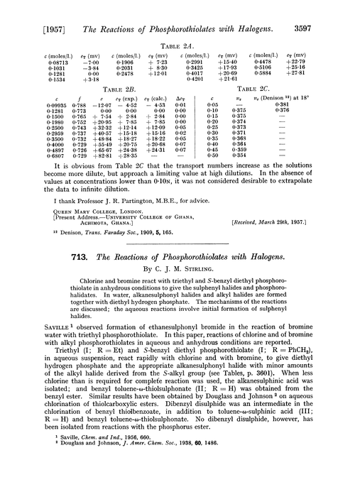 713. The reactions of phosphorothiolates with halogens