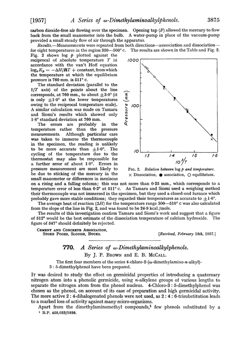 770. A series of ω-dimethylaminoalkylphenols