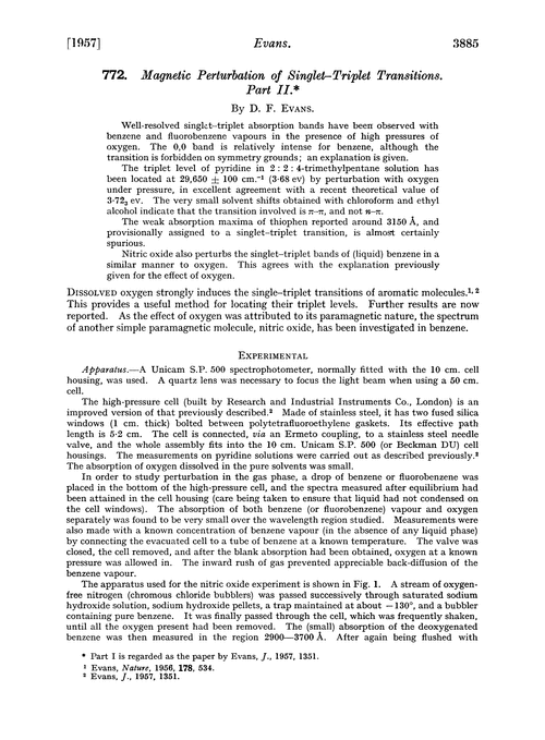 772. Magnetic perturbation of singlet–triplet transitions. Part II