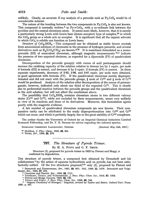 den første hjerne Opsætning 797. The structure of pyrrole trimer - Journal of the Chemical Society  (Resumed) (RSC Publishing)