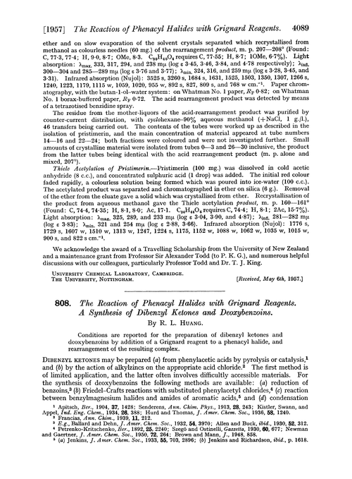 808. The reaction of phenacyl halides with Grignard reagents. A synthesis of dibenzyl ketones and deoxybenzoins