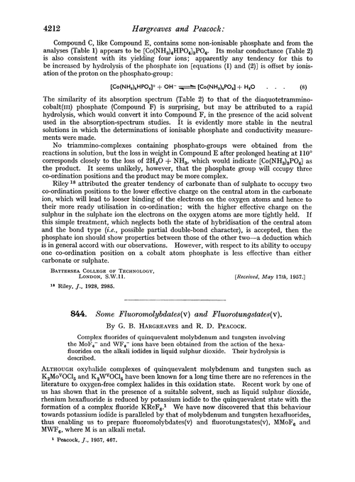 844. Some fluoromolybdates(V) and fluorotungstates(V)