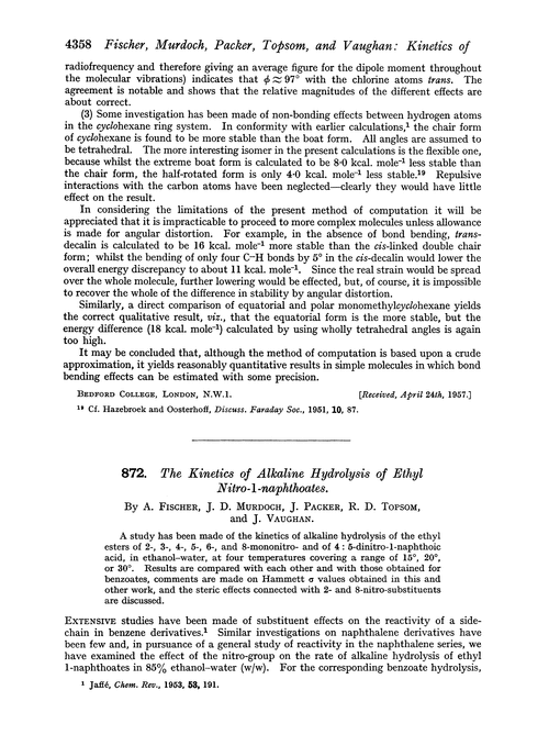 872. The kinetics of alkaline hydrolysis of ethyl nitro-1-naphthoates