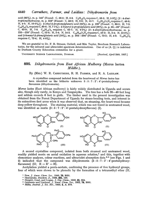 895. Dihydromorin from East African mulberry (Morus lactea Mildbr.)