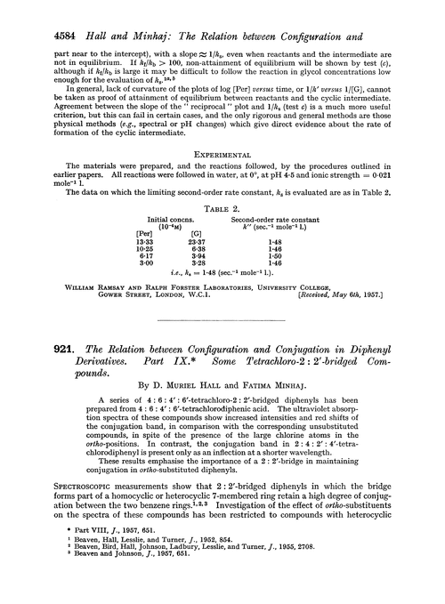 921. The relation between configuration and conjugation in diphenyl derivatives. Part IX. Some tetrachloro-2 : 2′-bridged compounds