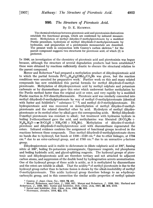 990. The structure of picrotoxic acid