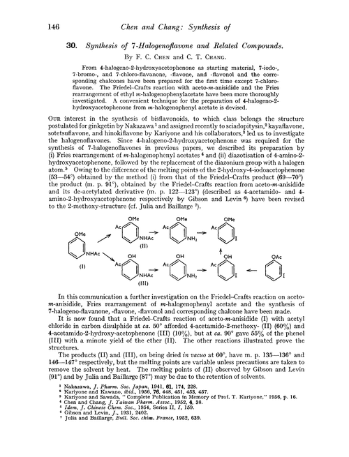 30. Synthesis of 7-halogenoflavone and related compounds