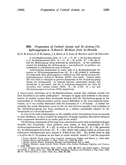 306. Preparation of cortisol acetate and 21-acetoxy-17α-hydroxypregna-4 : 9-diene-3 : 20-dione from 5α-steroids