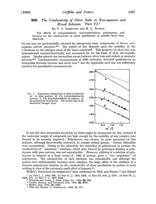 309. The conductivity of silver salts in non-aqueous and mixed solvents. Part VI