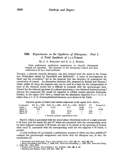520. Experiments on the synthesis of diterpenes. Part I. A total synthesis of (±)-totarol