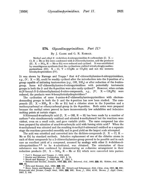 574. Glyoxalinopyrimidines. Part II