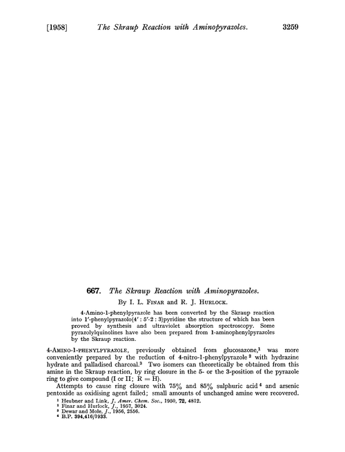 667. The skraup reaction with aminopyrazoles