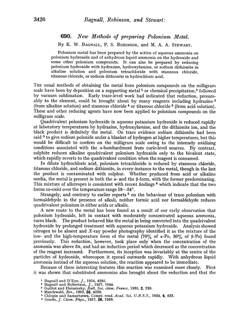 690. New methods of preparing polonium metal