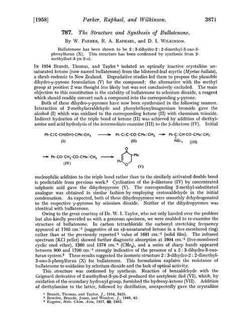 787. The structure and synthesis of bullatenone